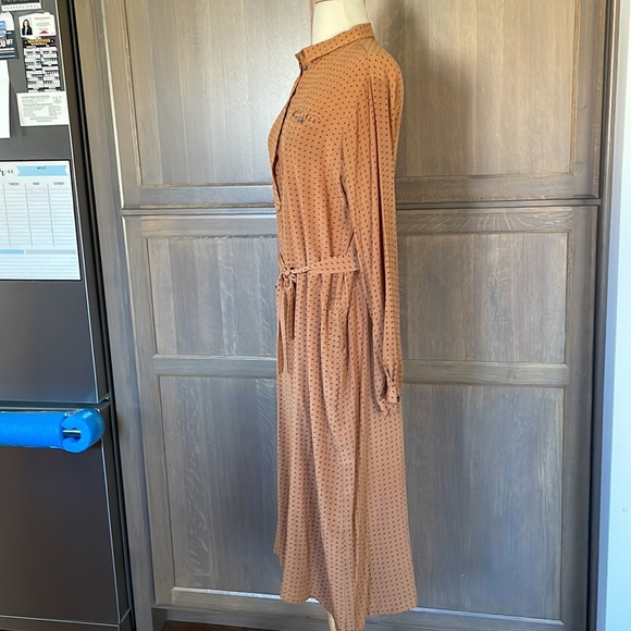 1980s VINTAGE Jack Mulqueen Printed Silk Dress ( A-1) - Picture 6 of 17